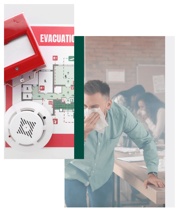 évacuation lors d'un incendie en entreprise