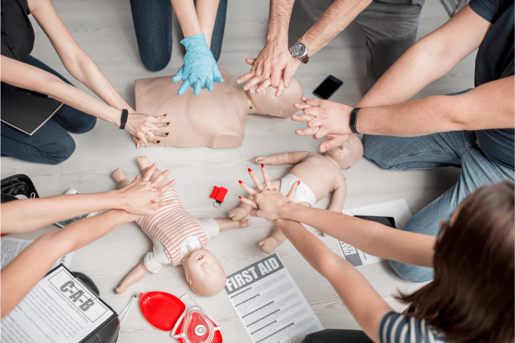exercices de réanimation secourisme