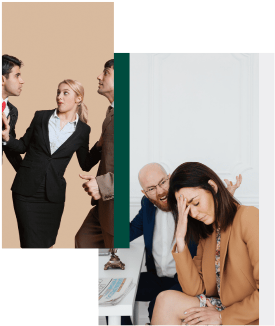 personnes au milieu de conflits