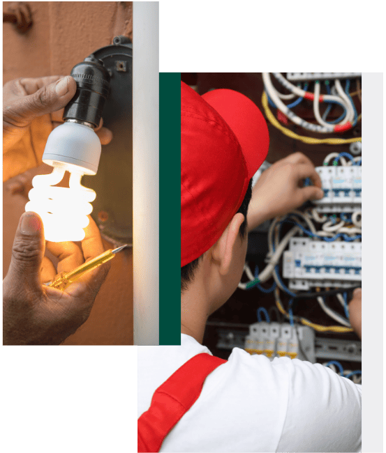 personnes faisant des travaux électriques