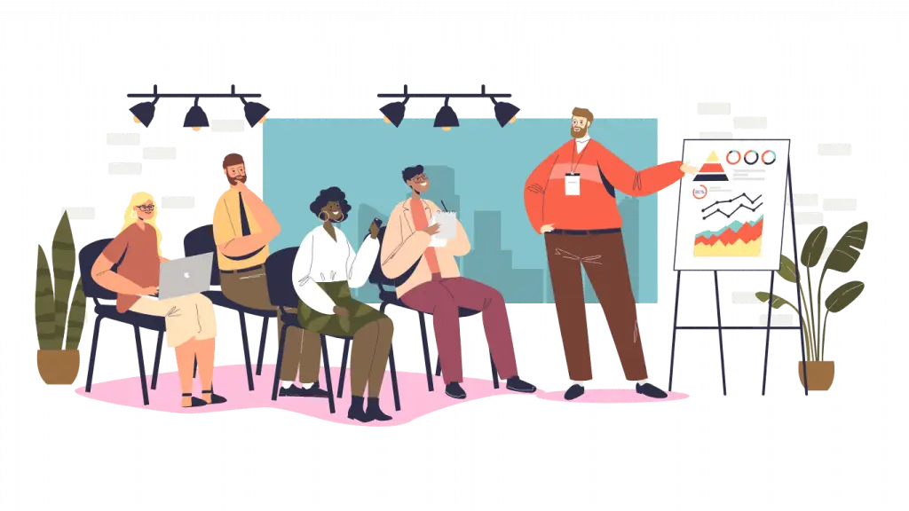 illustration d'une présentation en formation